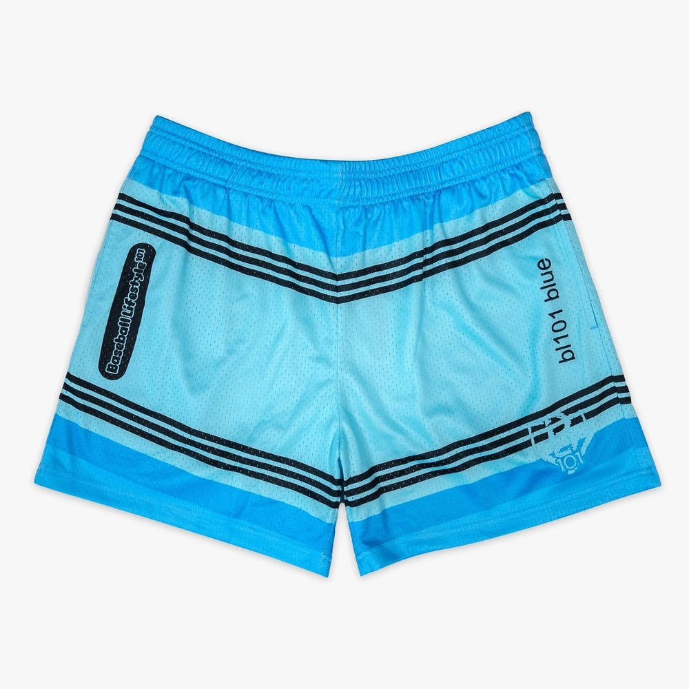 Baseball Lifestyle 101 Crayon Shorts Blue Small New With Tags